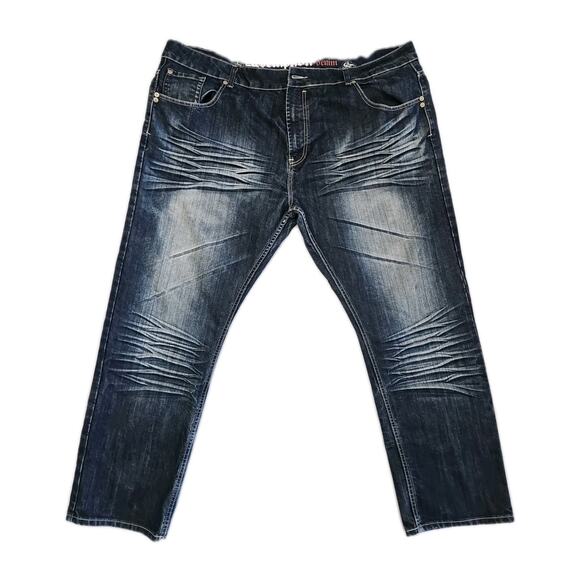 Redemption Other - VINTAGE REDEMPTION DENIM Y2K MENS Tapered Jeans Blue SIZE 48X32 Embroidered Logo